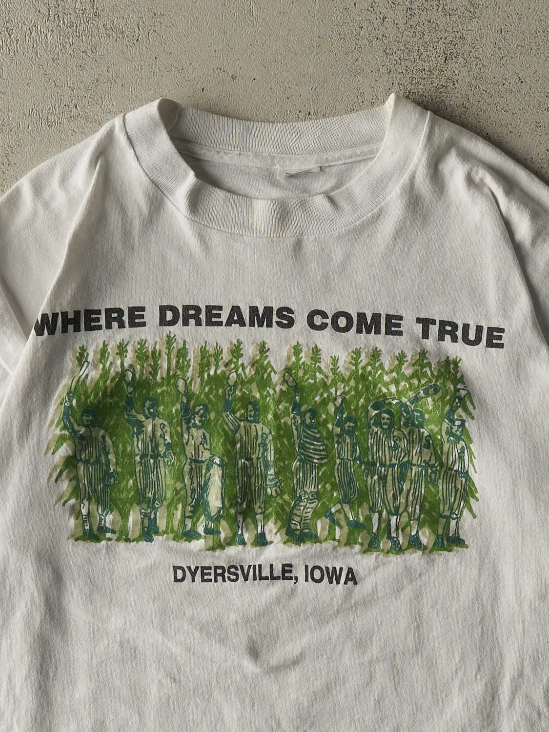 Vintage 80s White "Where Dreams Come True" Iowa Single Stitch Tee (L) sold by Rebalance Vintage product image thumbnail 2