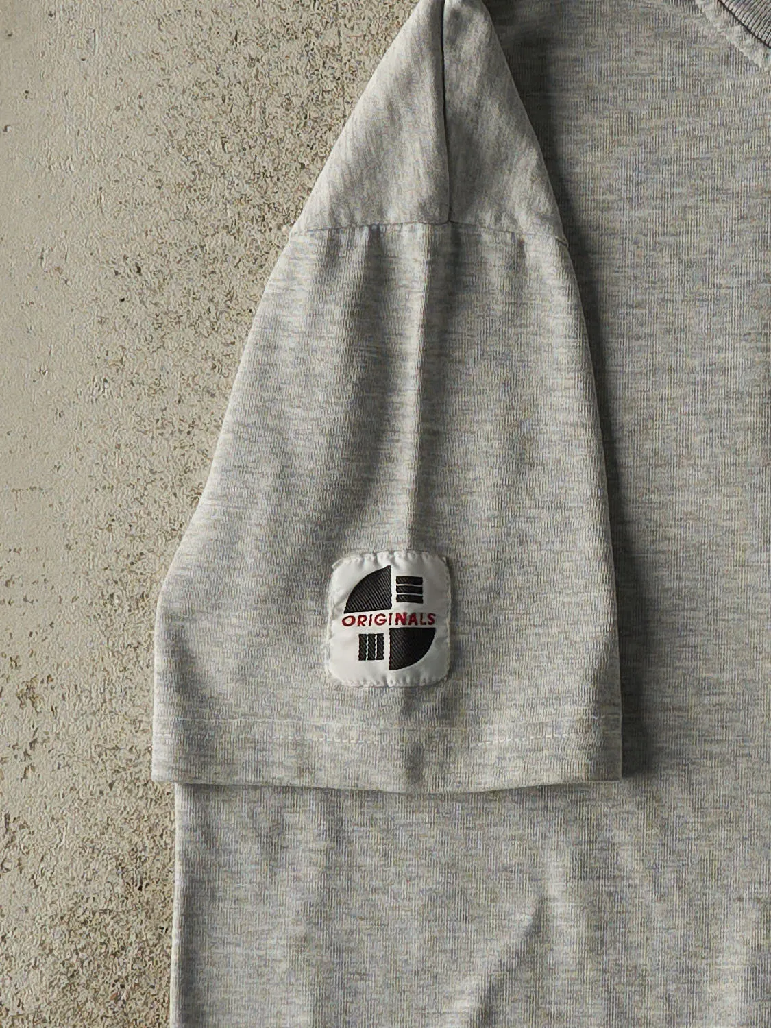 Vintage 80s Heather Grey Adidas Embroidered Logo Tee (M) sold by Rebalance Vintage product image thumbnail 4