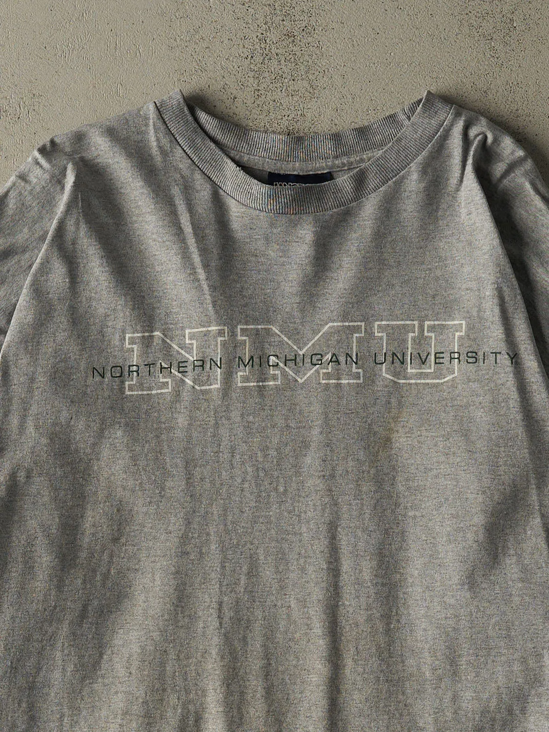 Vintage 90s Grey Northern Michigan University Long Sleeve (XXL) sold by Rebalance Vintage product image thumbnail 2
