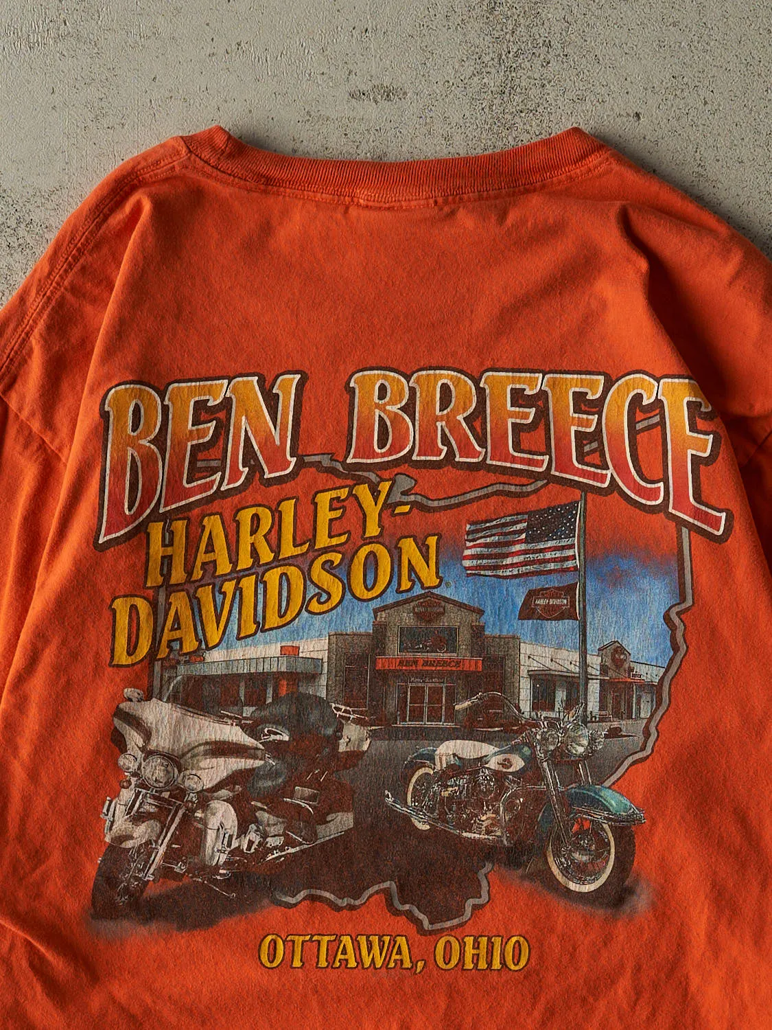 20' Orange Harley Davidson Ottawa OH Long Sleeve (M/L) sold by Rebalance Vintage product image thumbnail 4