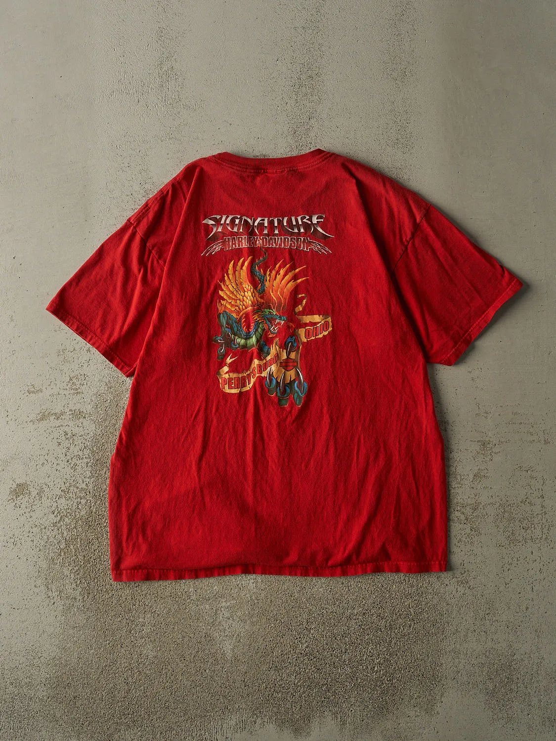 Vintage 03' Red Harley Davidson Perrysburg OH Tee (XL) sold by Rebalance Vintage product image thumbnail 2