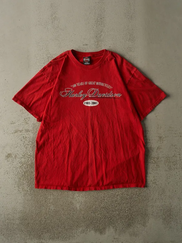 Vintage 03' Red Harley Davidson Perrysburg OH Tee (XL) sold by Rebalance Vintage
