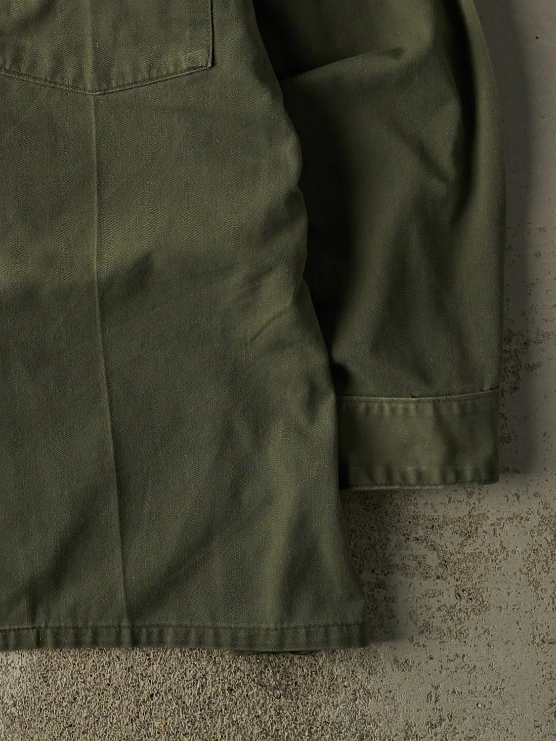 Vintage 90s Washed Green Military Button Up Long Sleeve (L/XL) sold by Rebalance Vintage product image thumbnail 4