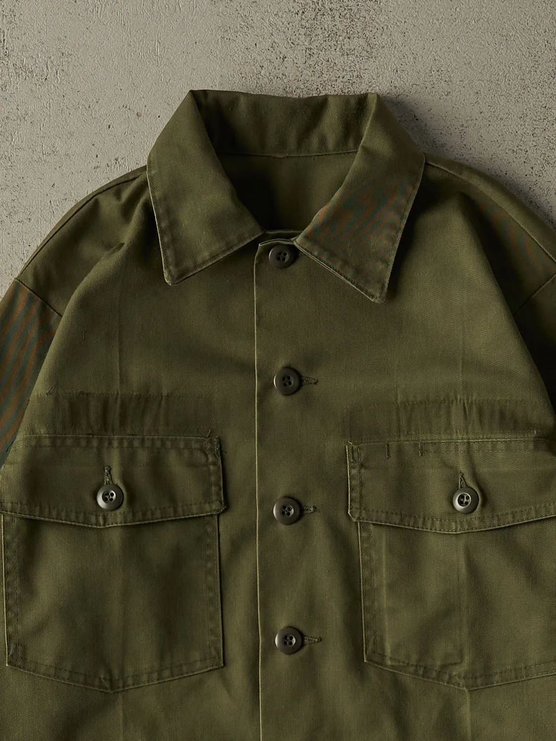 Vintage 90s Green Military Button Up Long Sleeve (L/XL) sold by Rebalance Vintage product image thumbnail 2