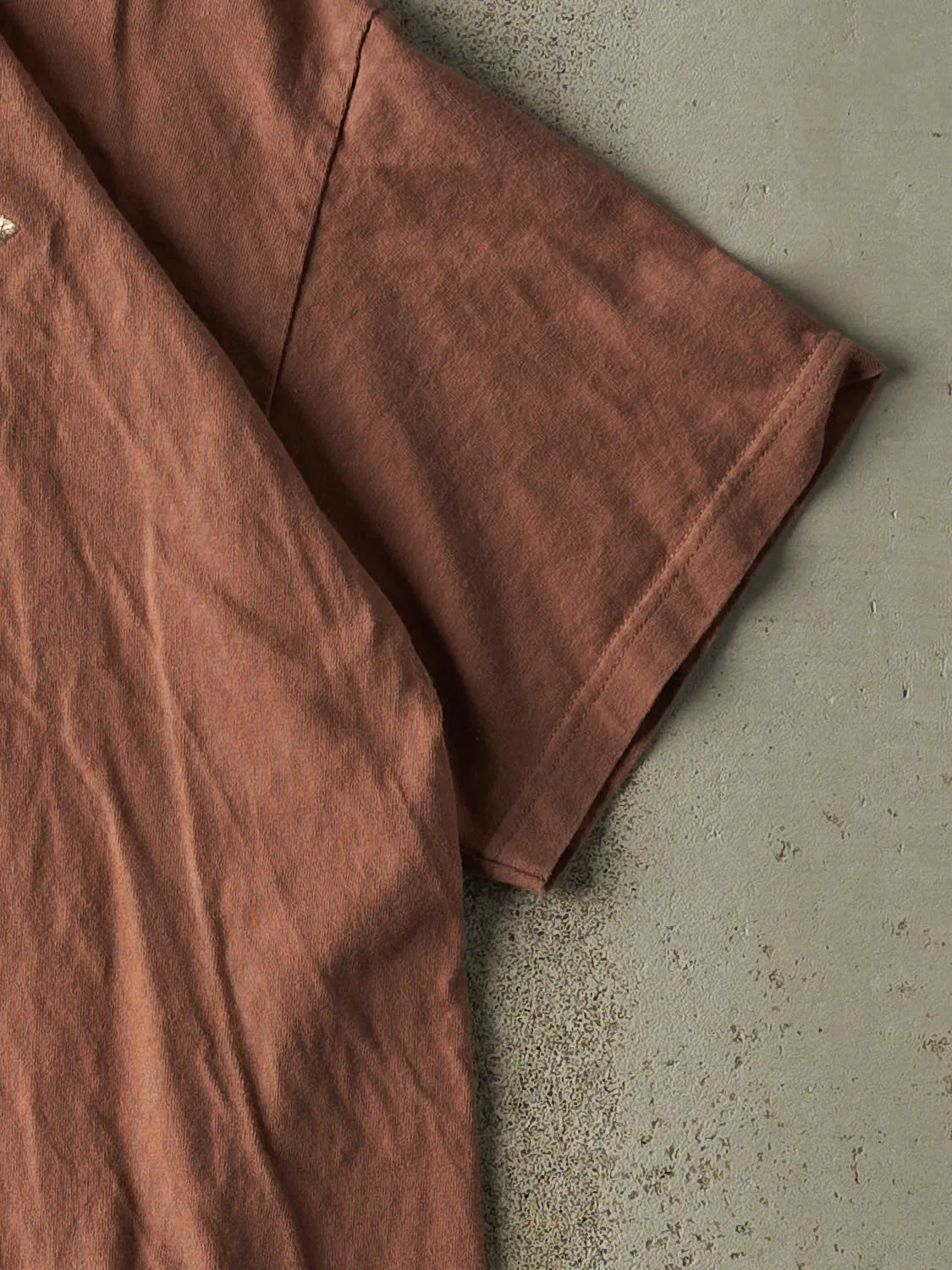 Vintage 90s Sun Faded Brown Chincoteague Island Embroidered Tee (M/L) sold by Rebalance Vintage product image thumbnail 4