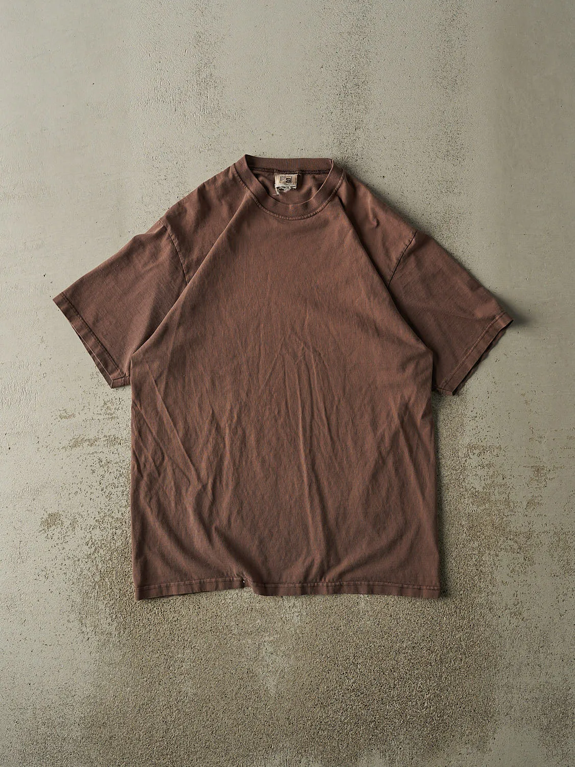 Vintage 90s Sun Faded Brown Blank Tee (L/XL) sold by Rebalance Vintage