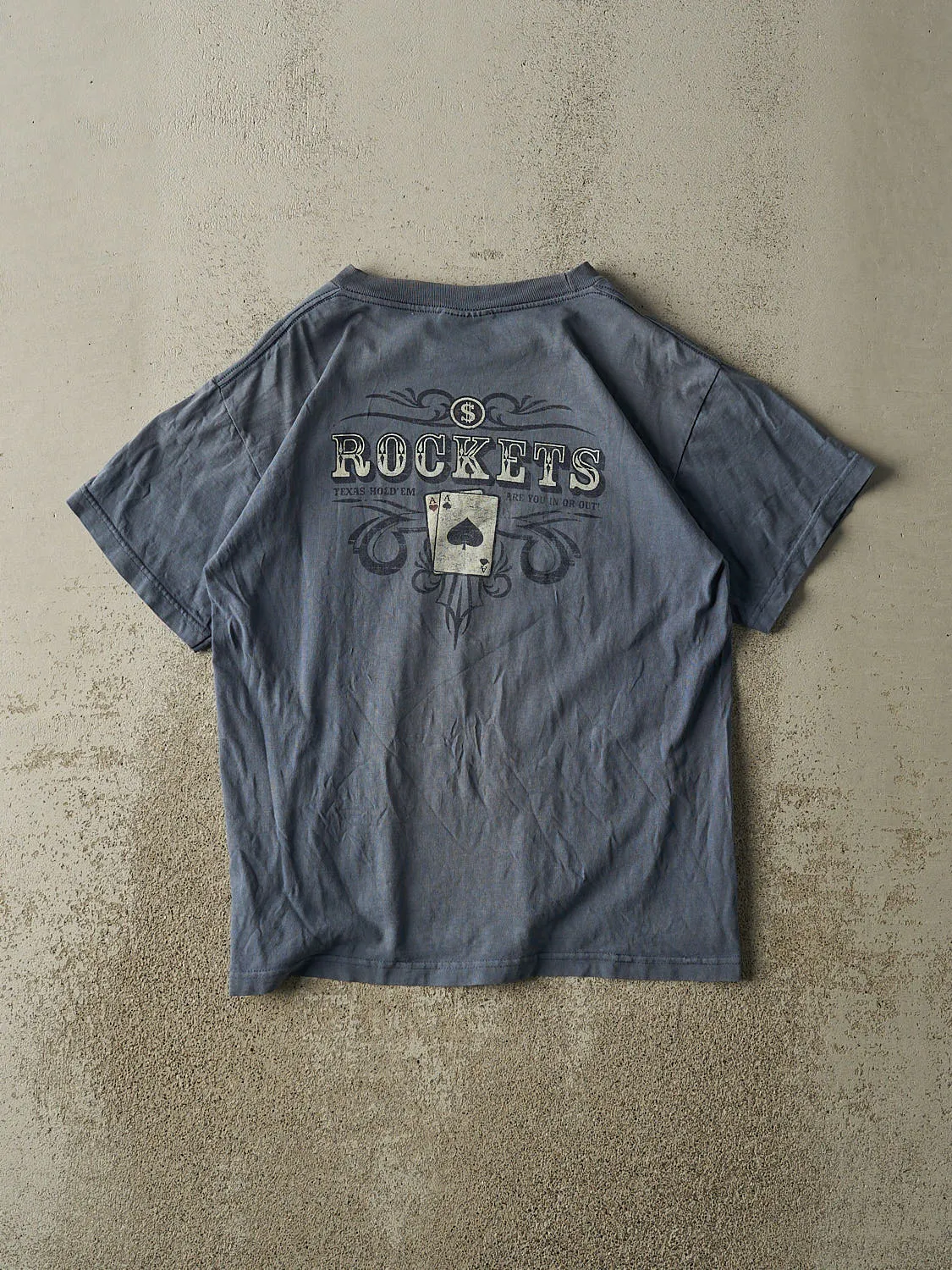 Vintage Y2K Washed Blue Aeropostale Poker Tee (S/M) sold by Rebalance Vintage product image thumbnail 2