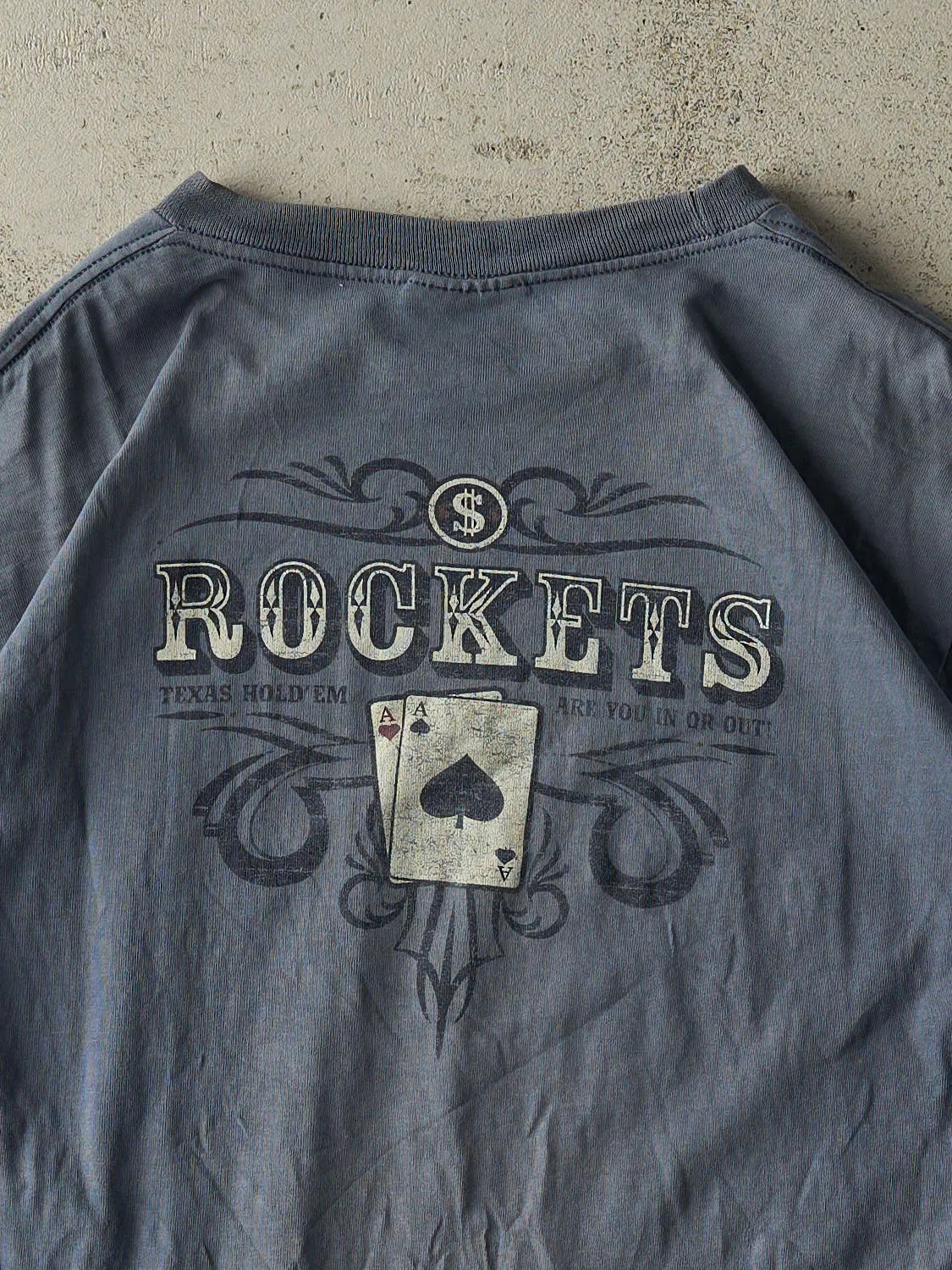 Vintage Y2K Washed Blue Aeropostale Poker Tee (S/M) sold by Rebalance Vintage product image thumbnail 4