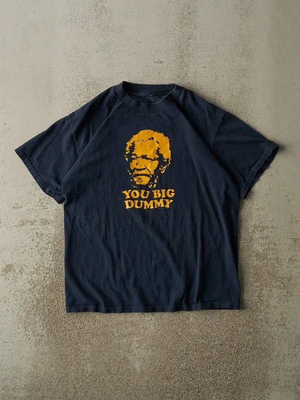 Vintage 04' Navy Blue Sanford and Son "You Big Dummy" Slogan Tee (M) sold by Rebalance Vintage