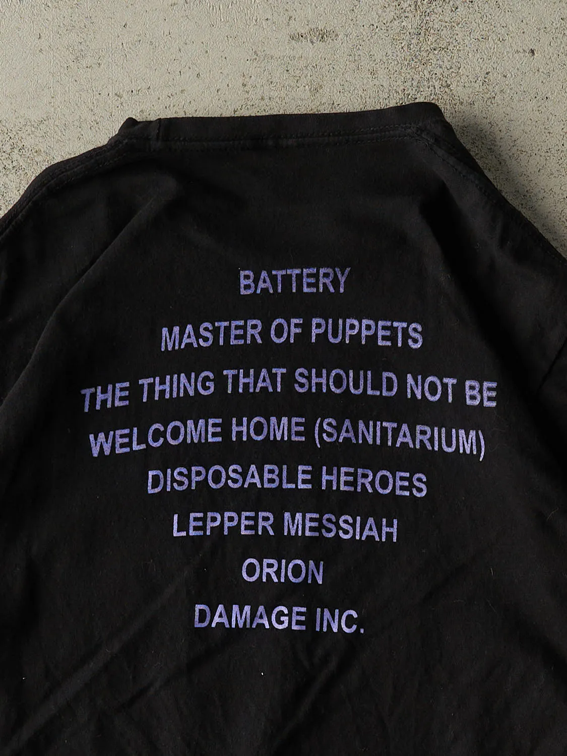 Vintage Y2K Black Metallica "Master Of Puppets" Tee (S/M) sold by Rebalance Vintage product image thumbnail 4