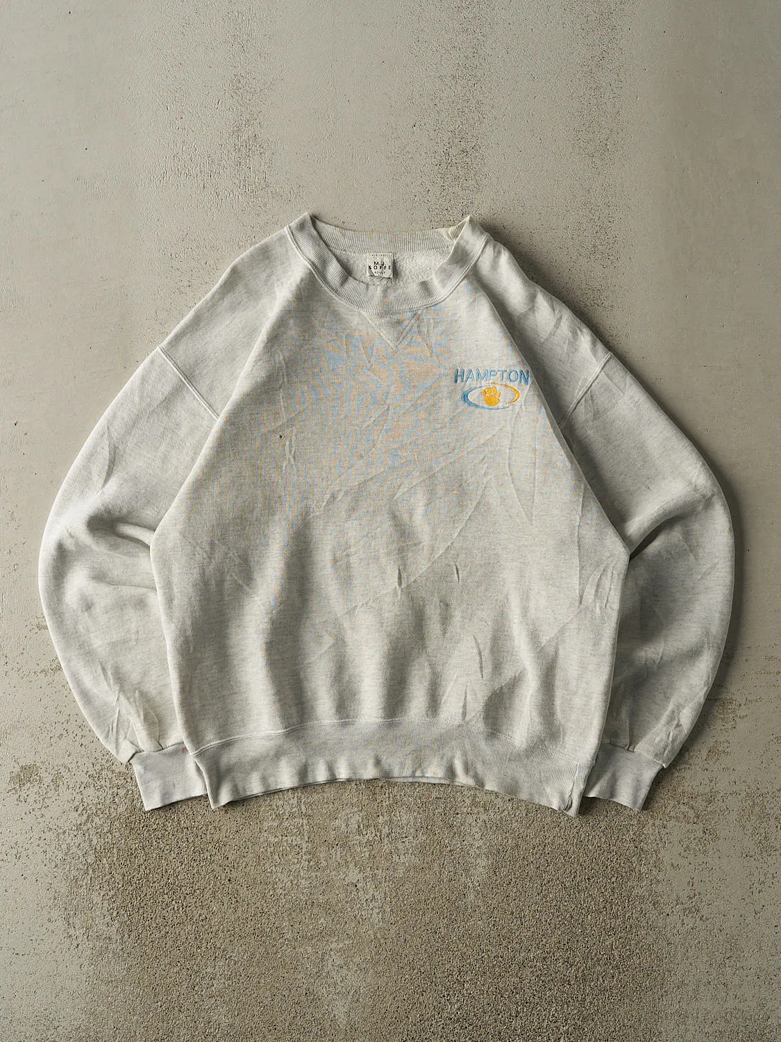 Vintage 90s Heather Grey Hampton Graphic Crewneck (L/XL) sold by Rebalance Vintage