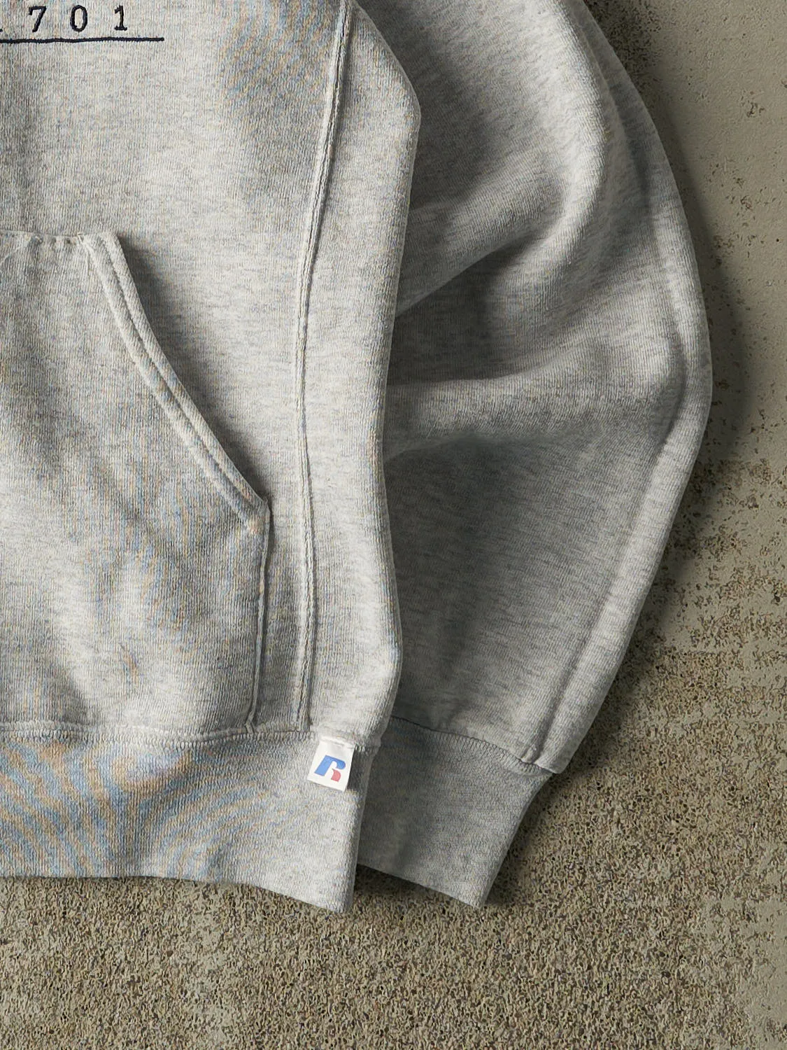 Vintage Y2K Heather Grey Russell Athletic Yale University Hoodie (XS/S) sold by Rebalance Vintage product image thumbnail 4
