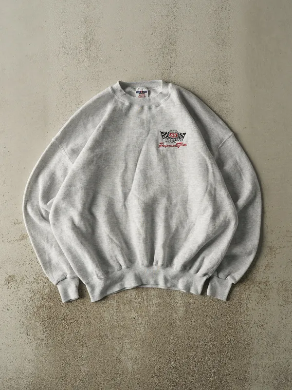 Vintage 90s Heather Grey Phillips Racing Fuel Embroidered Crewneck (XL) sold by Rebalance Vintage