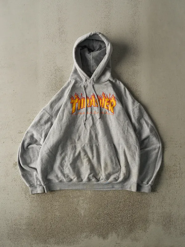 Vintage Y2K Grey Thrasher Hoodie (L/XL) sold by Rebalance Vintage