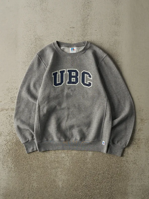 Vintage Y2K Grey Russell Athletic UBC Crewneck (XS/S) sold by Rebalance Vintage