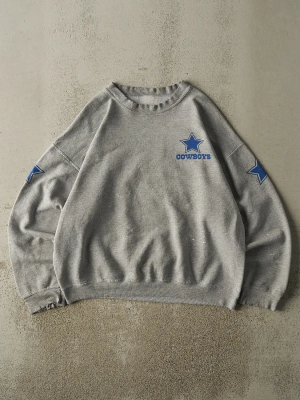 Vintage 90s Grey Dallas Cowboys Crewneck (L/XL) sold by Rebalance Vintage