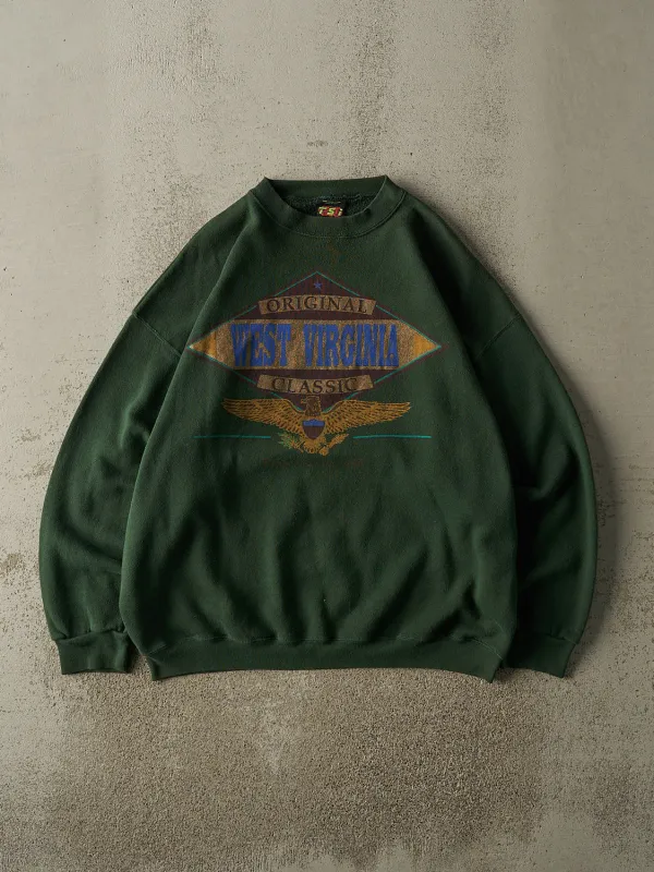 Vintage 80s Green West Virginia Classic Crewneck (XL/XXL) sold by Rebalance Vintage