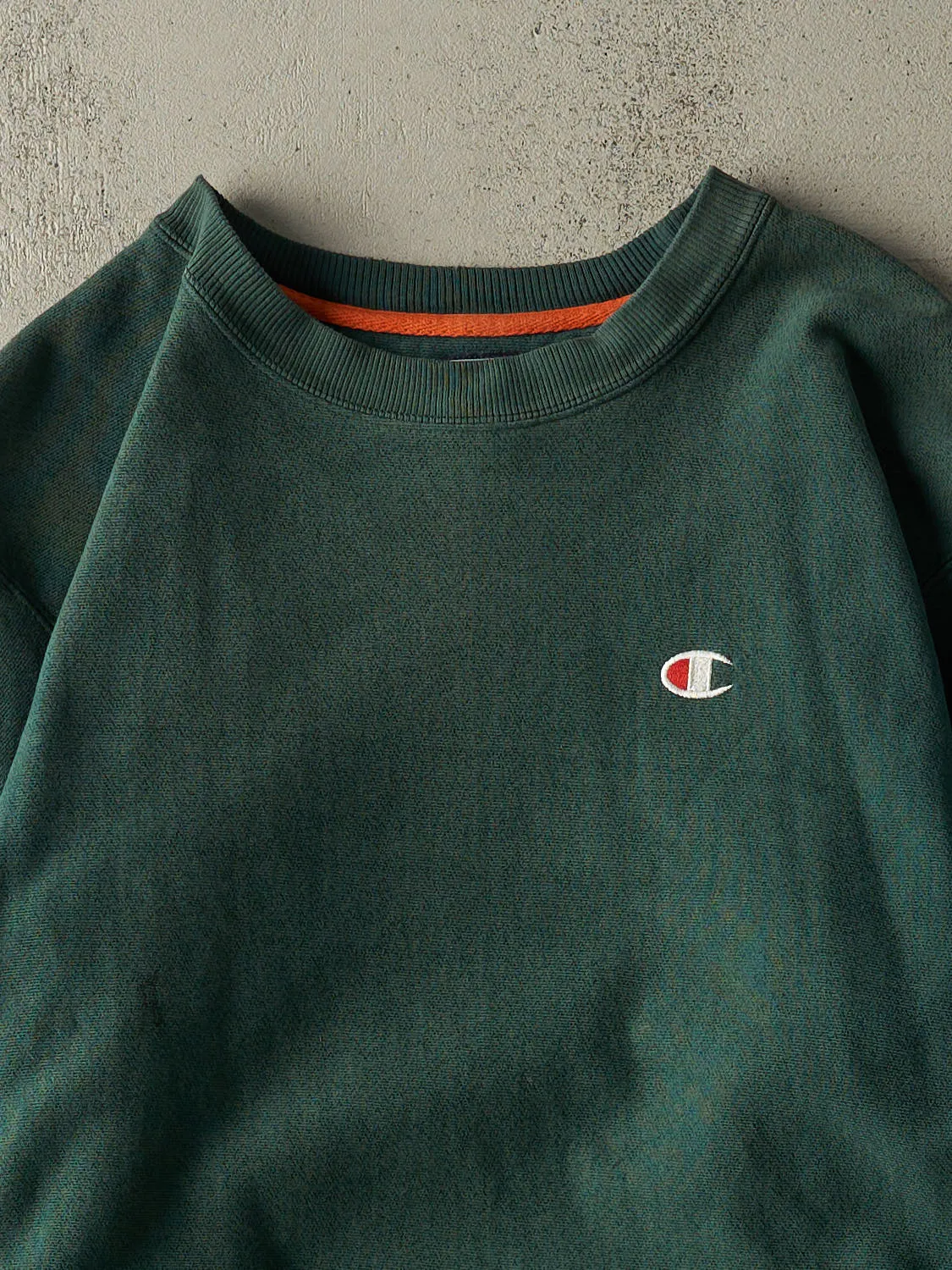 Vintage 90s Green Champion Embroidered Crewneck (L/XL) sold by Rebalance Vintage product image thumbnail 2