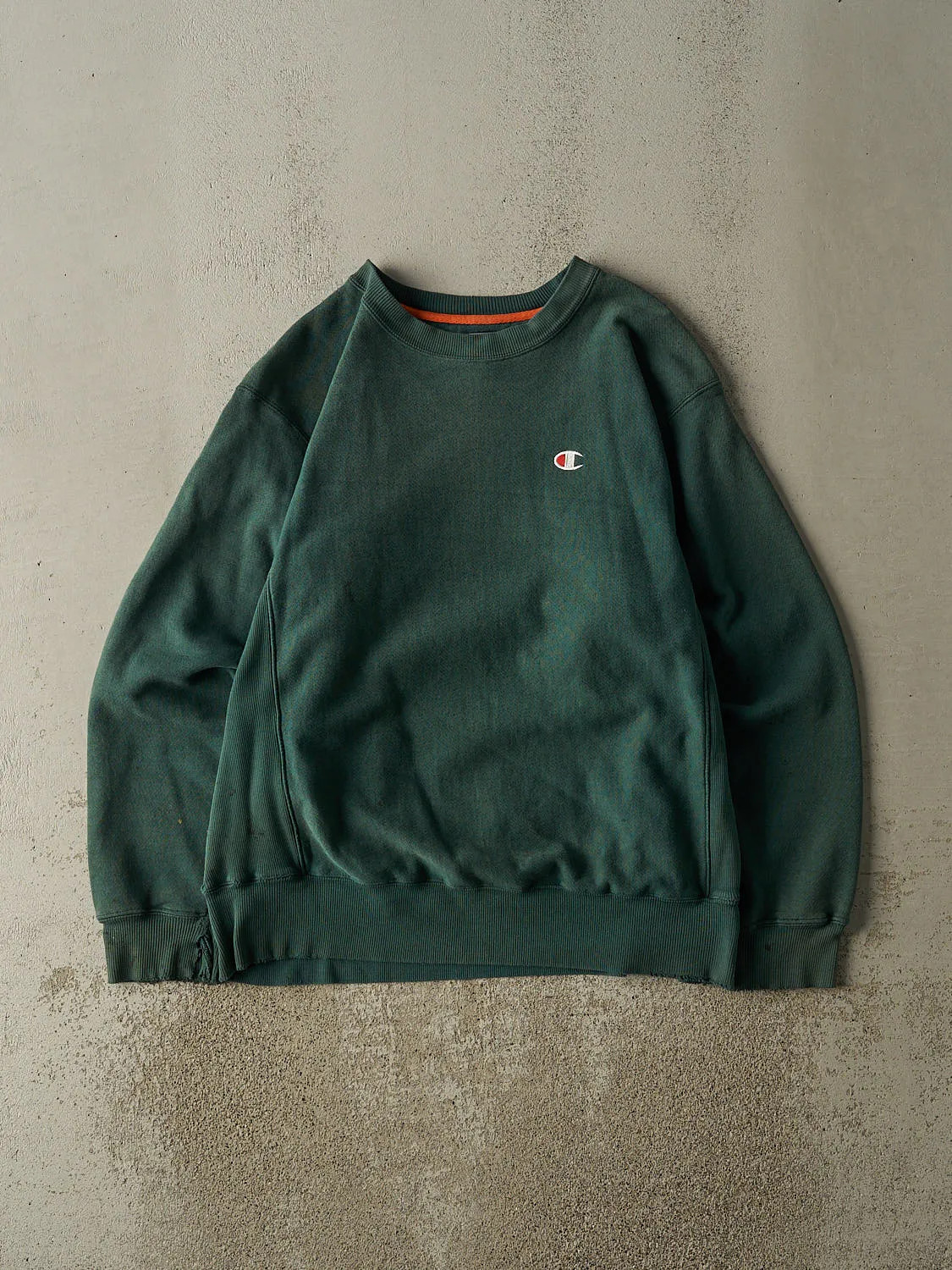 Vintage 90s Green Champion Embroidered Crewneck (L/XL) sold by Rebalance Vintage