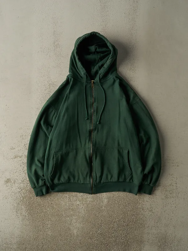 Vintage 90s Green Thermal Lined Zip Up Hoodie (L/XL) sold by Rebalance Vintage