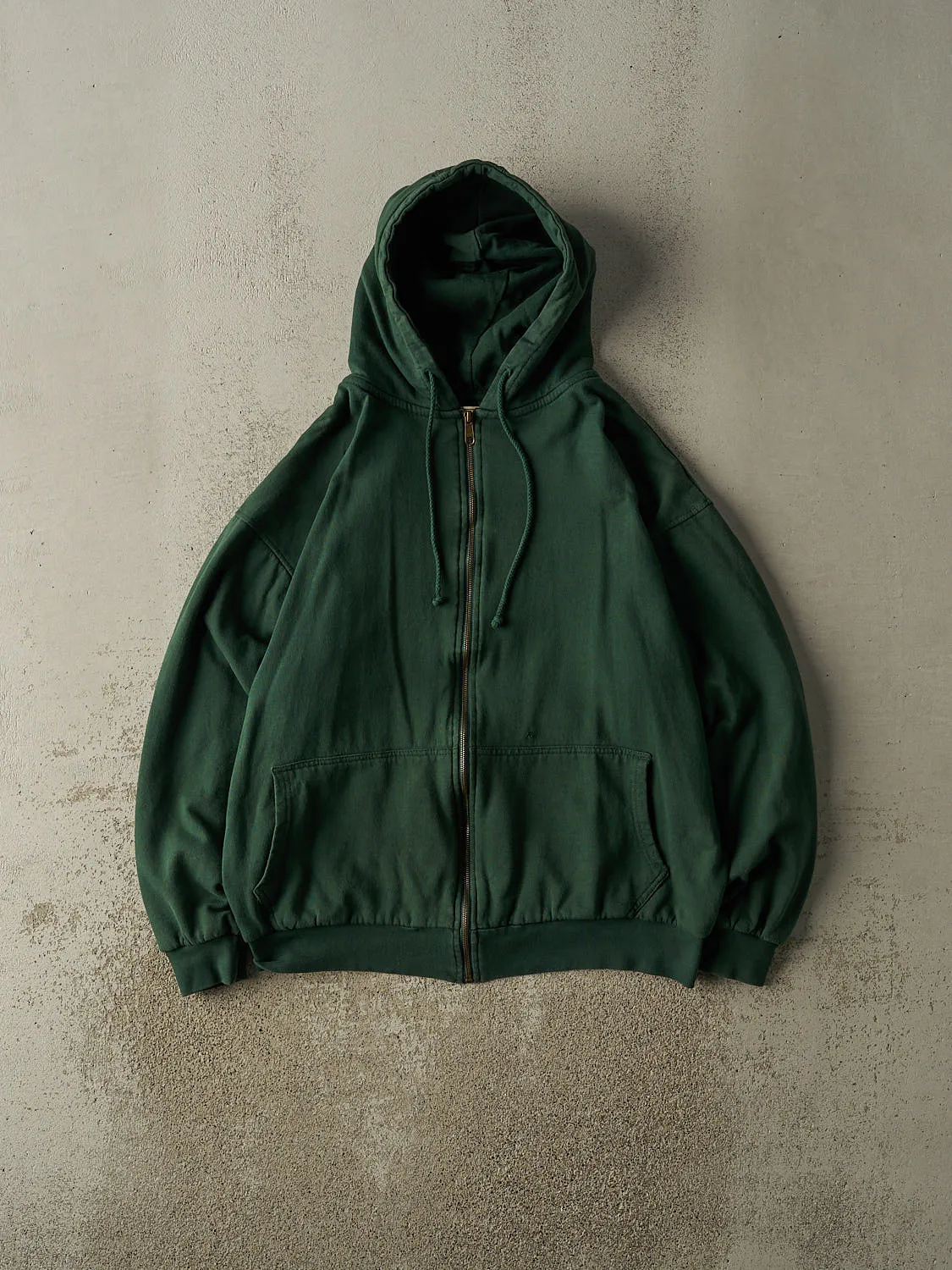 Vintage 90s Green Thermal Lined Zip Up Hoodie (L/XL) sold by Rebalance Vintage
