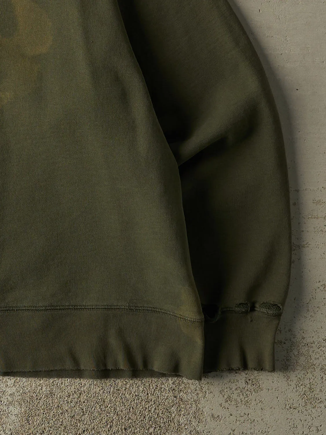 Vintage 90s Sun Faded Green Abercrombie & Fitch Logo Crewneck (L/XL) sold by Rebalance Vintage product image thumbnail 4