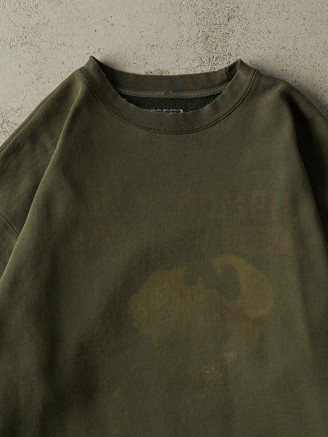 Vintage 90s Sun Faded Green Abercrombie & Fitch Logo Crewneck (L/XL) sold by Rebalance Vintage product image thumbnail 2