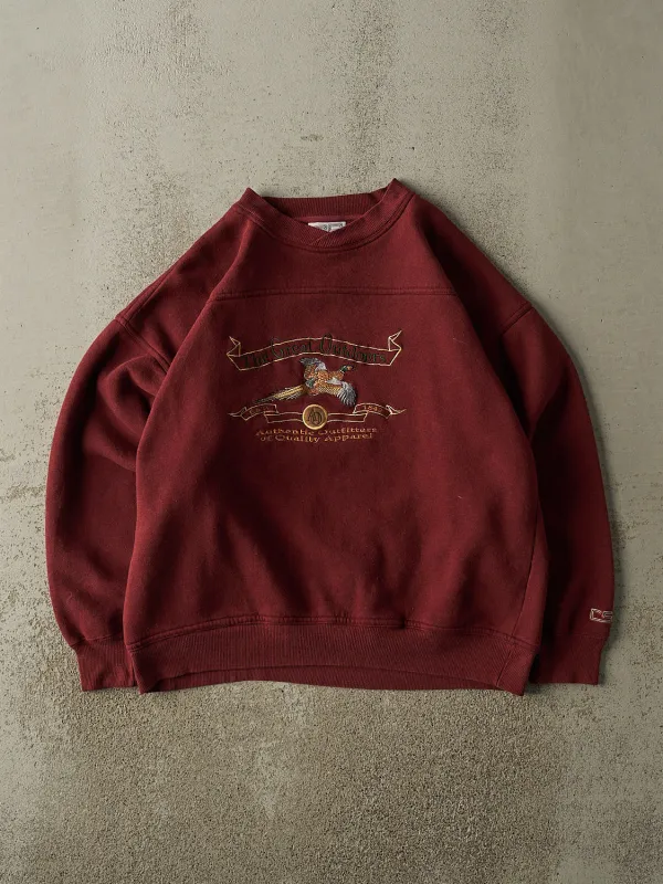 Vintage 90s Burgundy The Great Outdoors Embroidered Crewneck (M/L) sold by Rebalance Vintage
