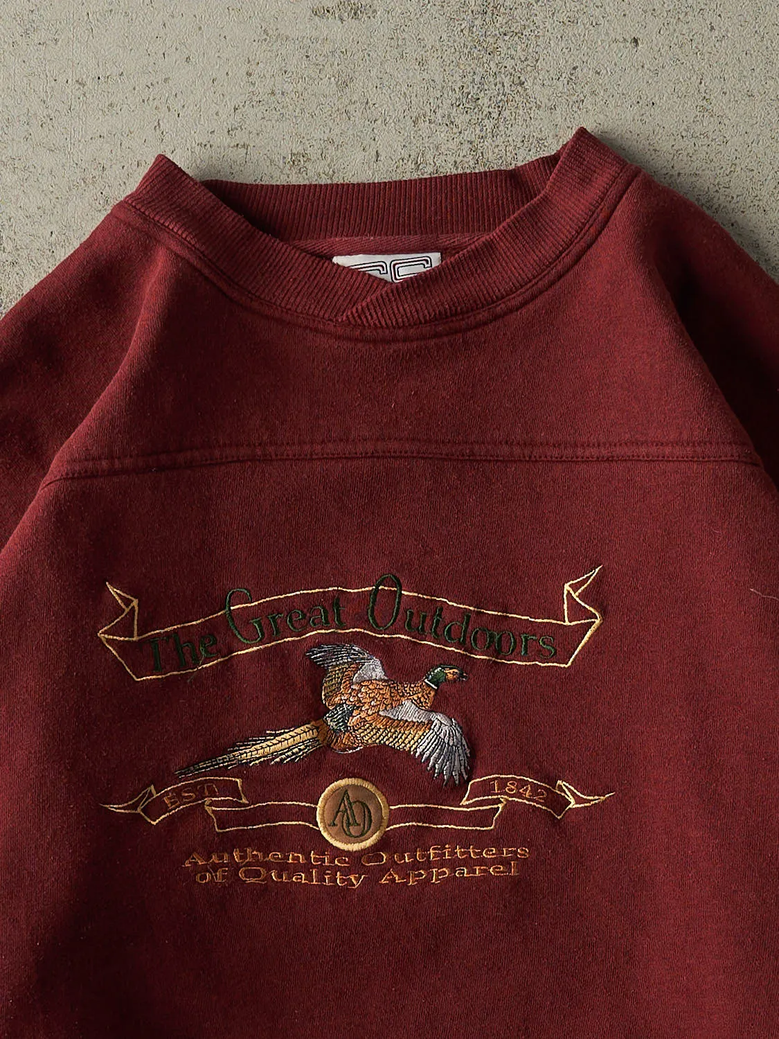Vintage 90s Burgundy The Great Outdoors Embroidered Crewneck (M/L) sold by Rebalance Vintage product image thumbnail 2