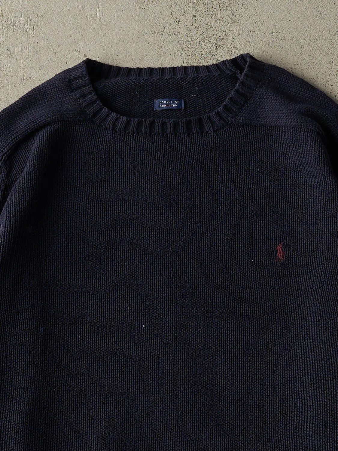 Vintage 90s Navy Blue Polo Ralph Lauren Knit (XL/XXL) sold by Rebalance Vintage product image thumbnail 2