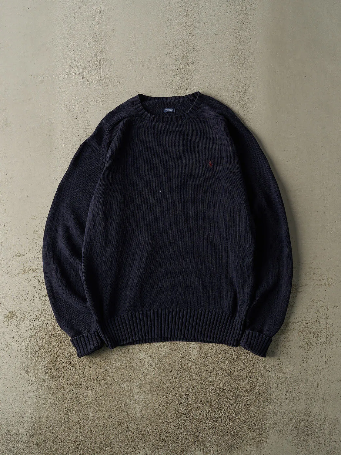 Vintage 90s Navy Blue Polo Ralph Lauren Knit (XL/XXL) sold by Rebalance Vintage