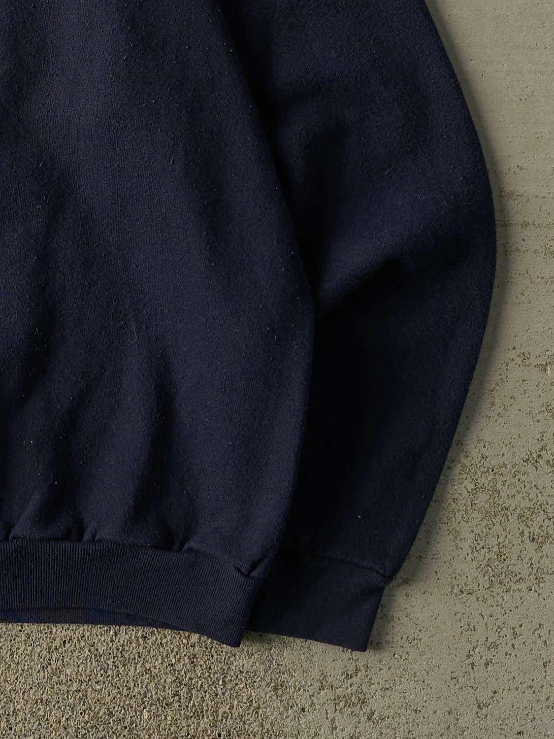 Vintage 80s Navy Blue West Virginia University Embroidered Crewneck (S) sold by Rebalance Vintage product image thumbnail 4