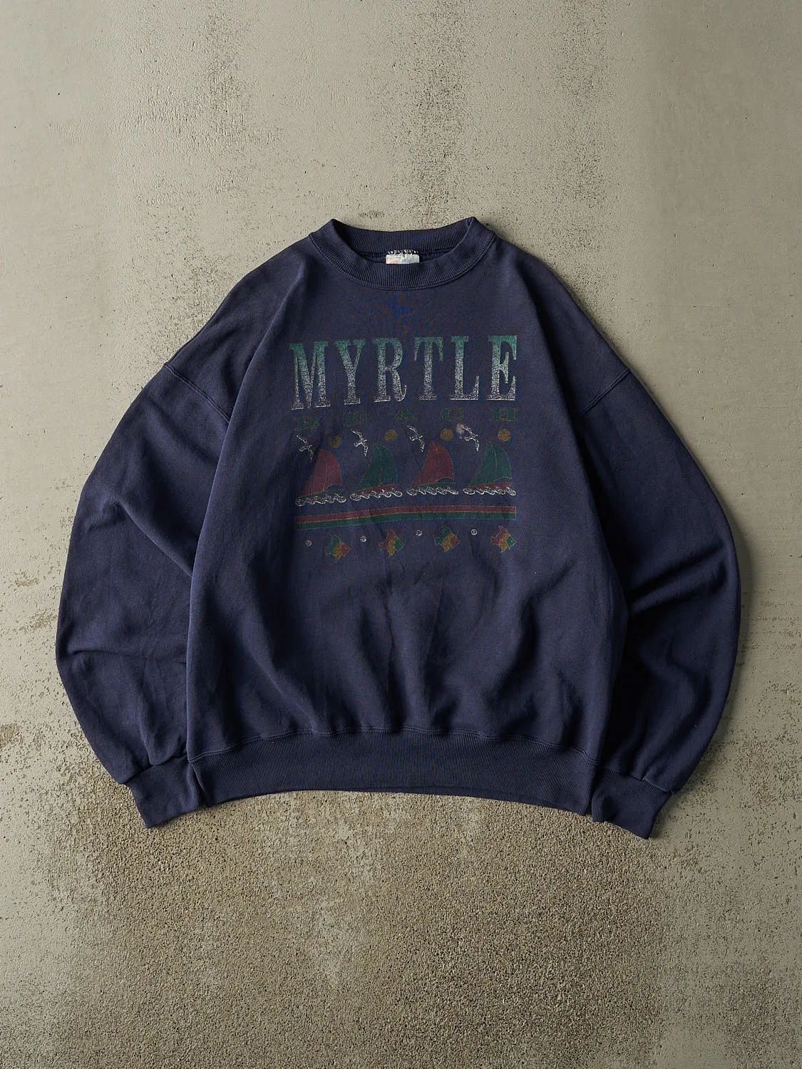 Vintage 90s Navy Blue Myrtle Beach Crewneck (M/L) sold by Rebalance Vintage