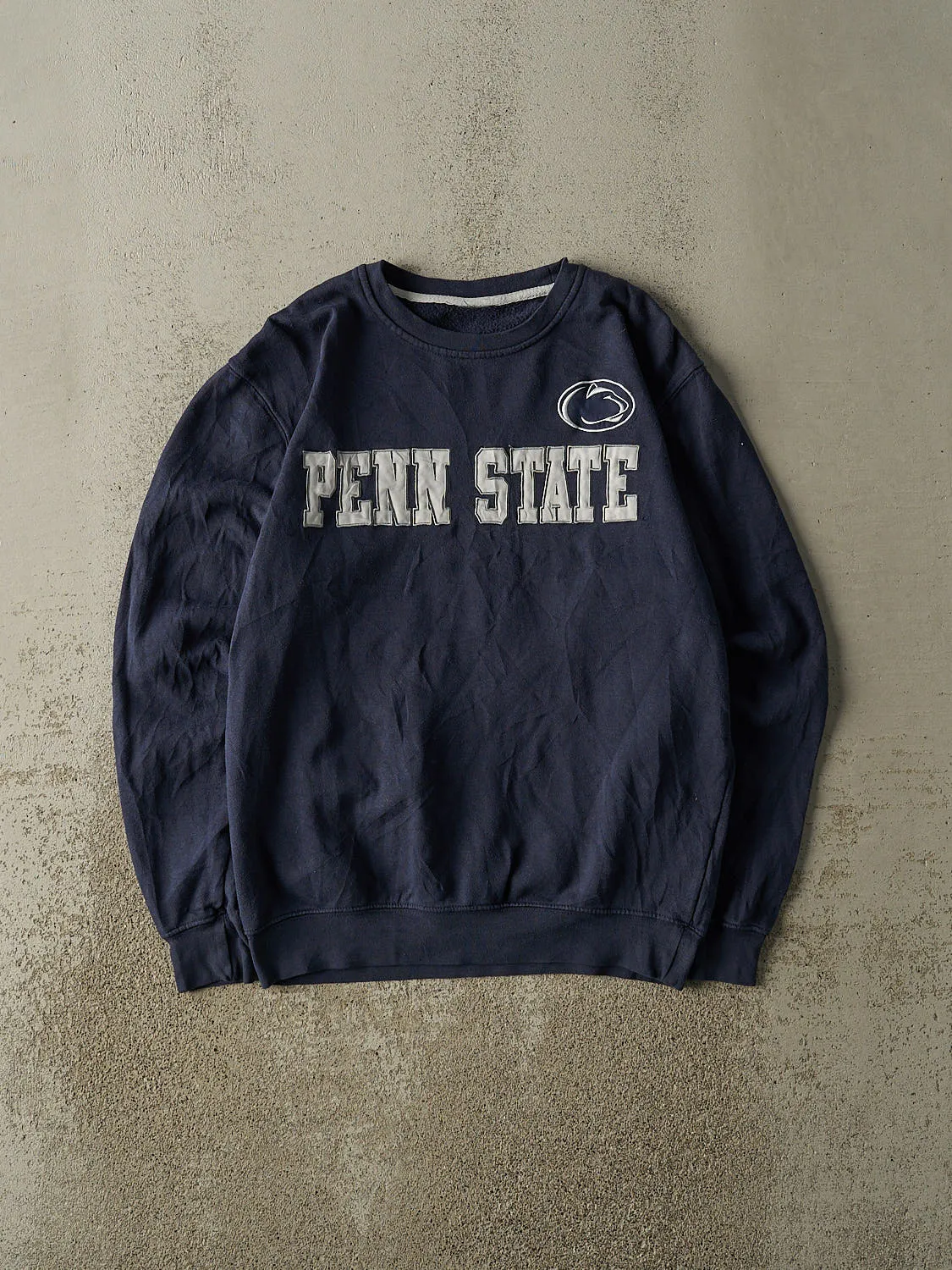 Vintage Y2K Navy Blue Penn State University Embroidered Crewneck (M) sold by Rebalance Vintage