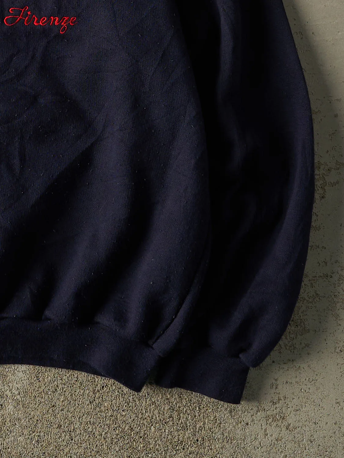 Vintage 90s Navy Blue Italia Embroidered Crewneck (M) sold by Rebalance Vintage product image thumbnail 4