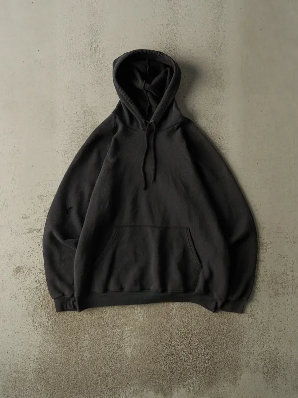 Vintage 90s Faded Black Blank Hoodie (M/L) sold by Rebalance Vintage