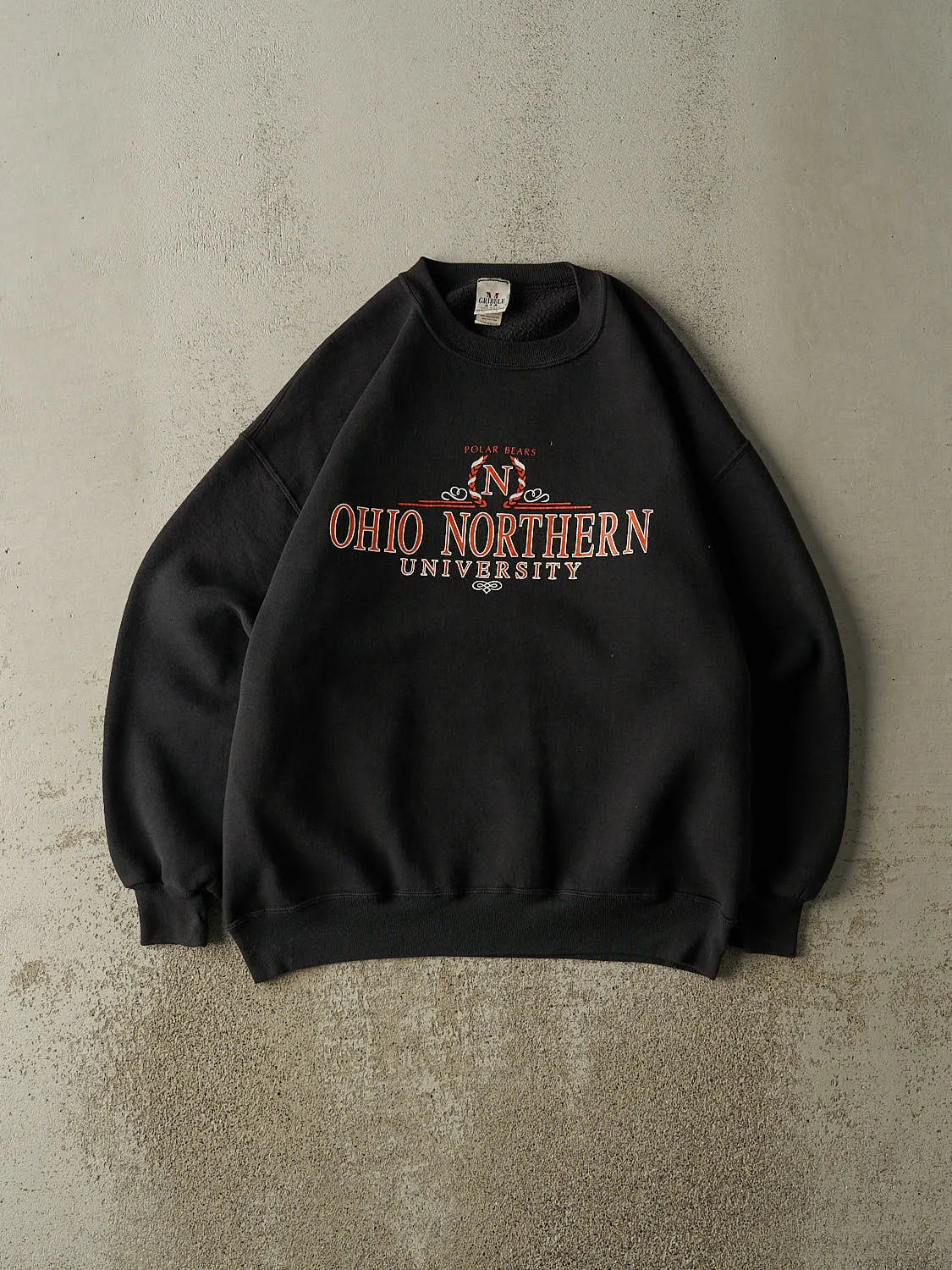 Vintage 90s Black Ohio Northern University Polar Bears Crewneck (L/XL) sold by Rebalance Vintage
