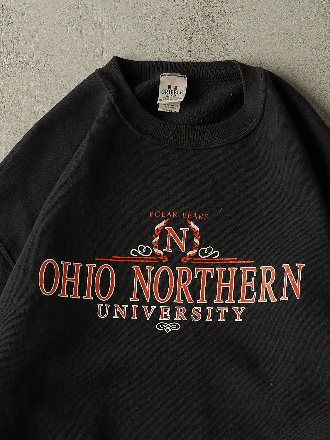 Vintage 90s Black Ohio Northern University Polar Bears Crewneck (L/XL) sold by Rebalance Vintage product image thumbnail 2
