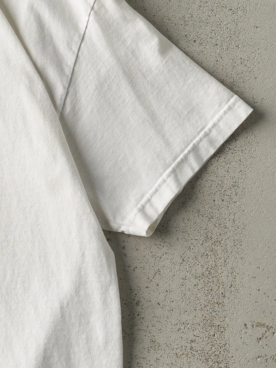 Vintage Y2K White "Big Hands, Big Feet..." Slogan Tee (M) sold by Rebalance Vintage product image thumbnail 3