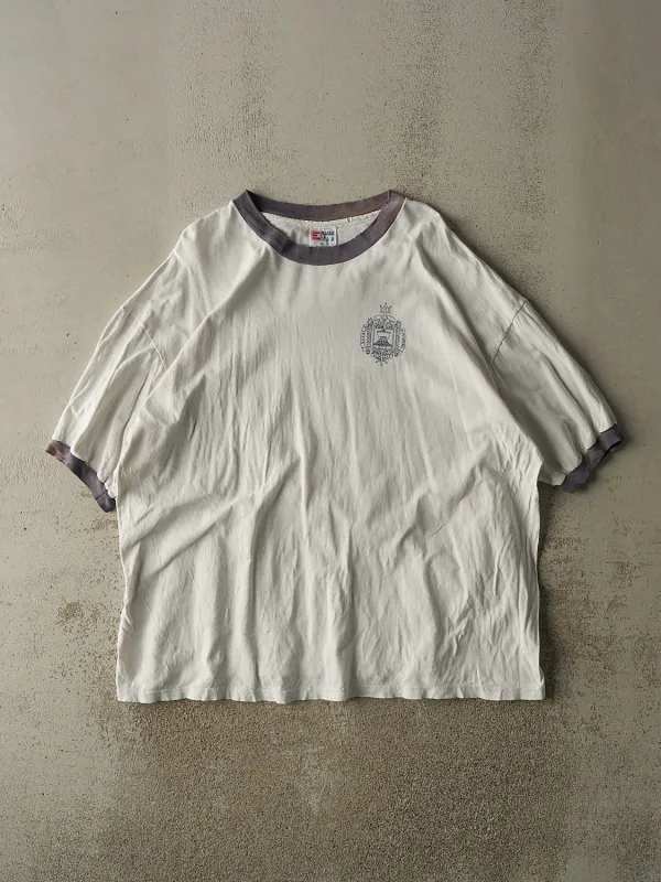 Vintage 90s White Naval Academy Ringer Tee (XXL/XXXL) sold by Rebalance Vintage
