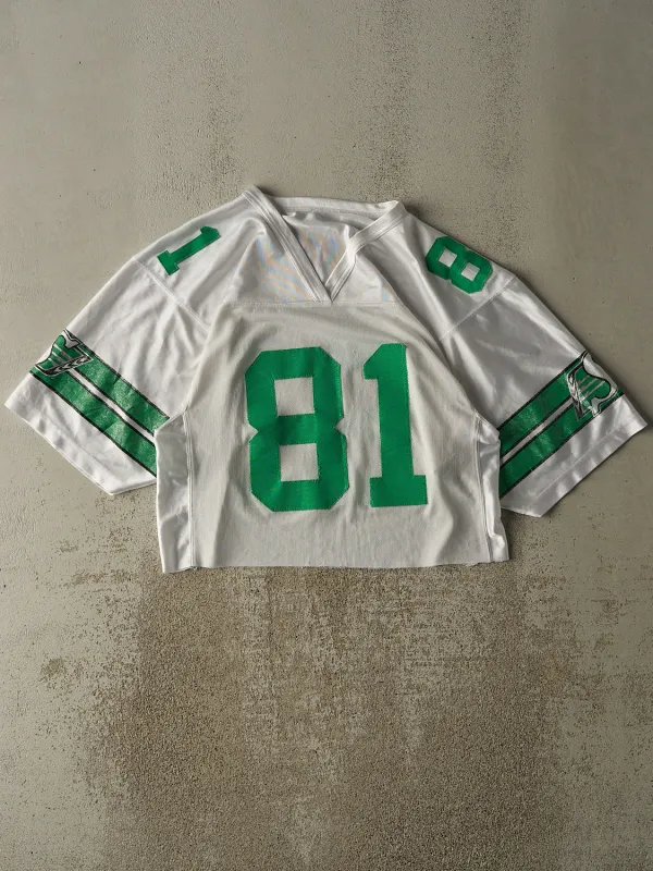 Vintage 90s White Saskatchewan Rough Riders Cropped Football Jersey (S) sold by Rebalance Vintage