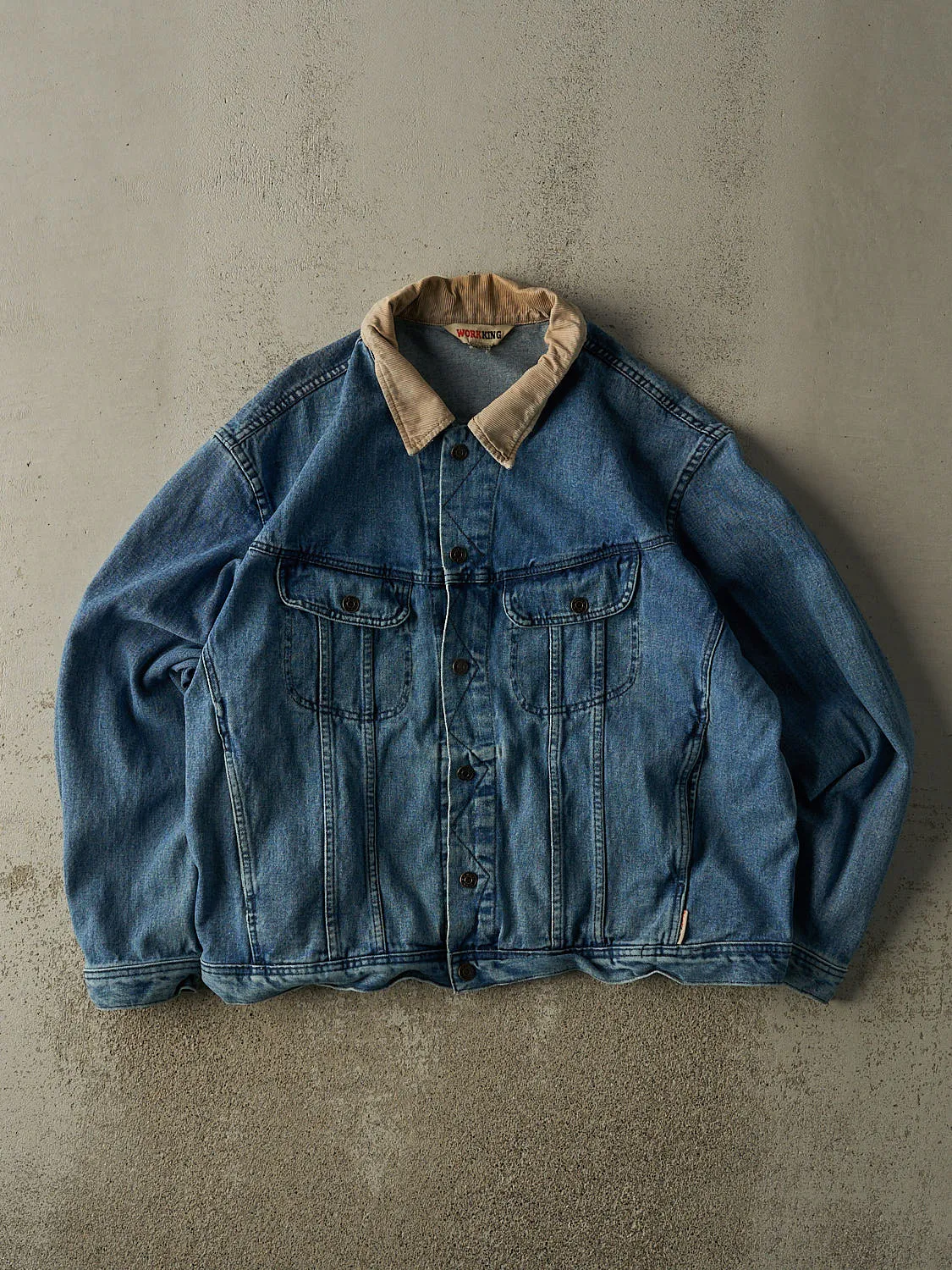 Vintage 90s Mid Wash Denim Jacket (XL) sold by Rebalance Vintage