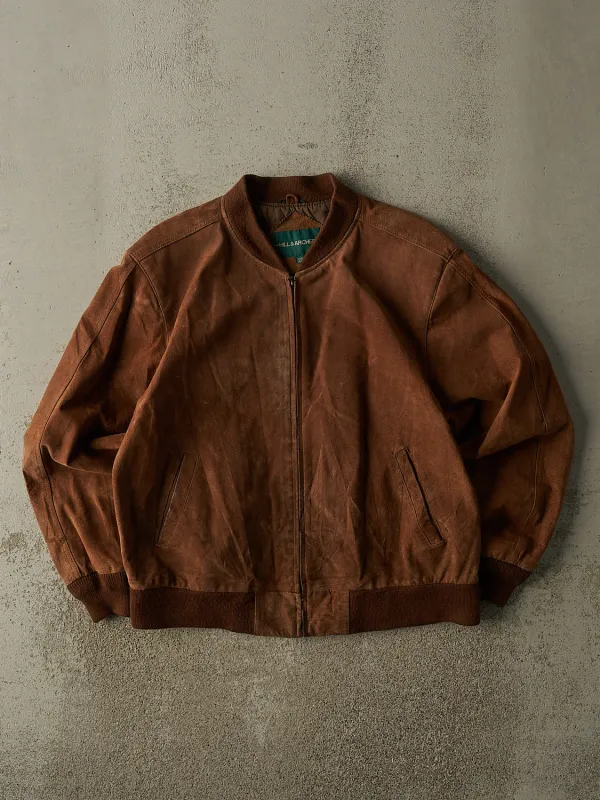 Vintage 90s Washed Brown Embroidered Carhartt Santa Fe Jacket (XL