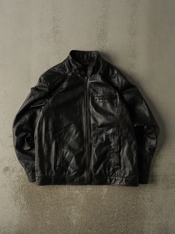 Vintage 90s Black Danier Leather Jacket (L) made by Rebalance Vintage