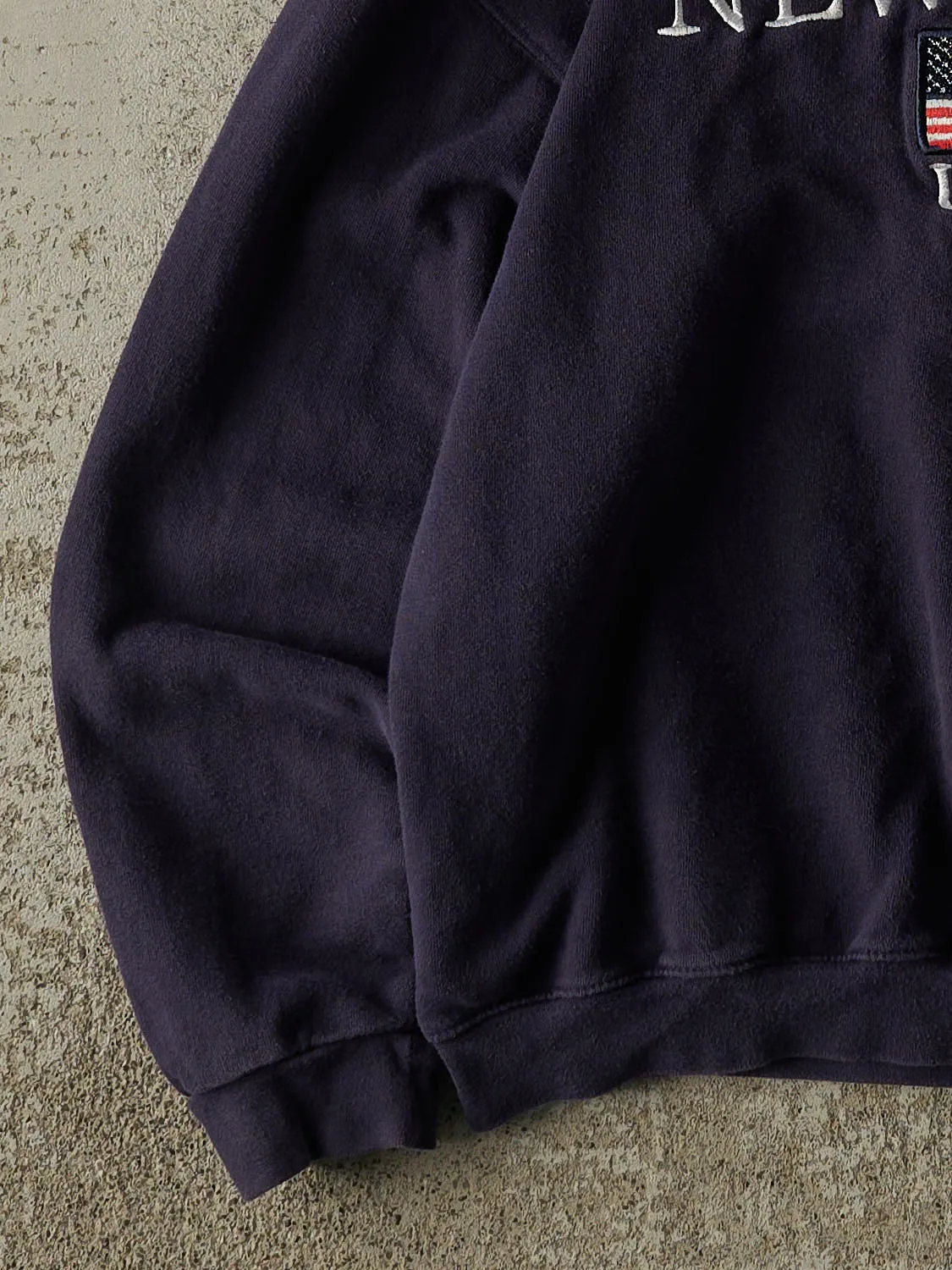 Vintage 90s Navy Blue New York Embroidered Crewneck (XS/S) sold by Rebalance Vintage product image thumbnail 3