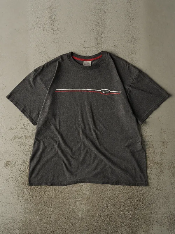 Vintage Y2K Charcoal Grey Nike Logo Tee (XL) sold by Rebalance Vintage