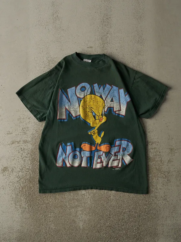 Vintage 96' Green Tweety Bird "No Way Not Ever" Tee (M/L) sold by Rebalance Vintage