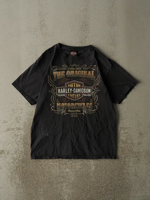 Vintage 10' Faded Black Harley Davidson Ottawa ON Tee (M/L) sold by Rebalance Vintage