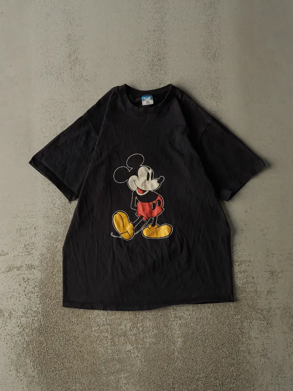 Vintage 90s Black Mickey Mouse Single Stitch Tee (M) sold by Rebalance Vintage