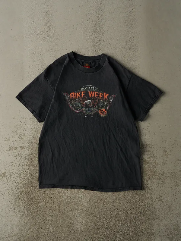 Vintage 11' Faded Black Daytona Beach Bike Week Tee (L) made by Rebalance Vintage